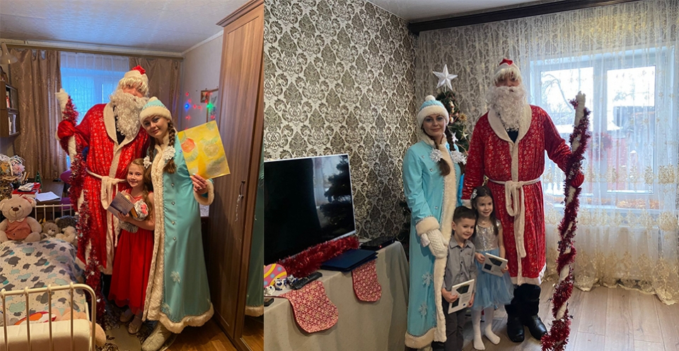 Дед Мороз и Снегурочка поздравили детей в больнице